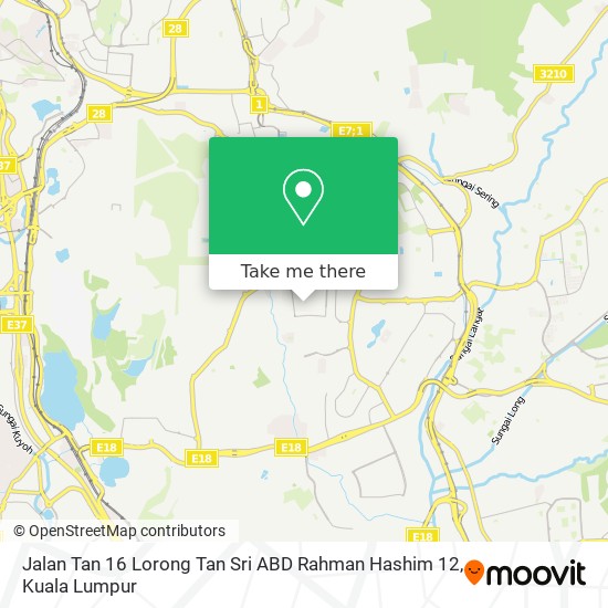 Jalan Tan 16 Lorong Tan Sri ABD Rahman Hashim 12 map