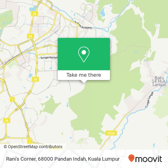 Rani's Corner, 68000 Pandan Indah map
