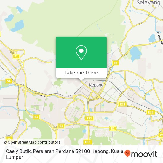 Caely Butik, Persiaran Perdana 52100 Kepong map