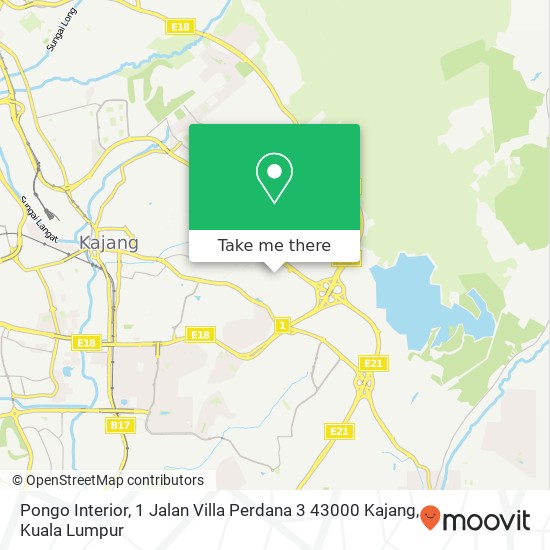 Pongo Interior, 1 Jalan Villa Perdana 3 43000 Kajang map