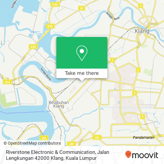 Peta Riverstone Electronic & Communication, Jalan Lengkungan 42000 Klang