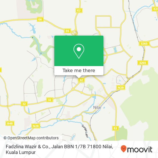 Fadzlina Wazir & Co., Jalan BBN 1 / 7B 71800 Nilai map