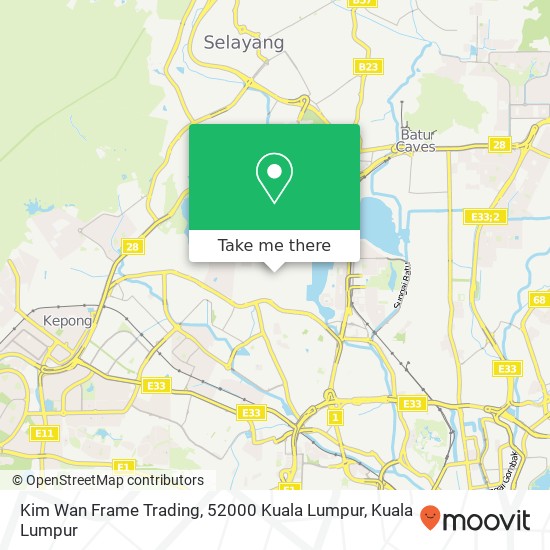 Peta Kim Wan Frame Trading, 52000 Kuala Lumpur
