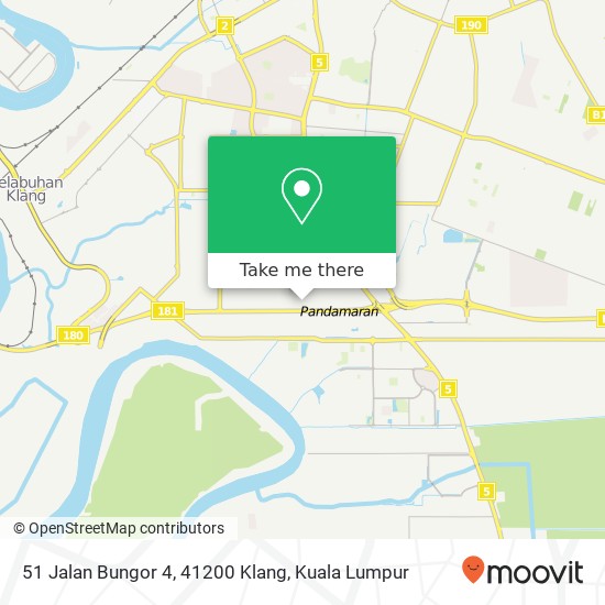 Peta 51 Jalan Bungor 4, 41200 Klang