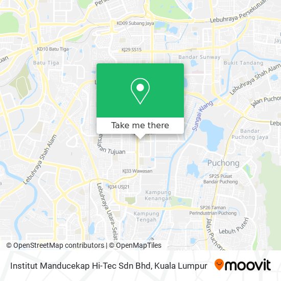 Institut Manducekap Hi-Tec Sdn Bhd map