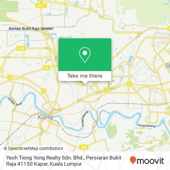 Peta Yeoh Tiong Yong Realty Sdn. Bhd., Persiaran Bukit Raja 41150 Kapar