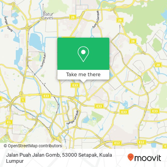Peta Jalan Puah Jalan Gomb, 53000 Setapak