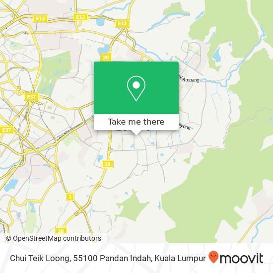Peta Chui Teik Loong, 55100 Pandan Indah