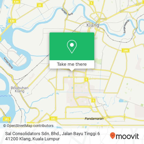 Sal Consolidators Sdn. Bhd., Jalan Bayu Tinggi 6 41200 Klang map