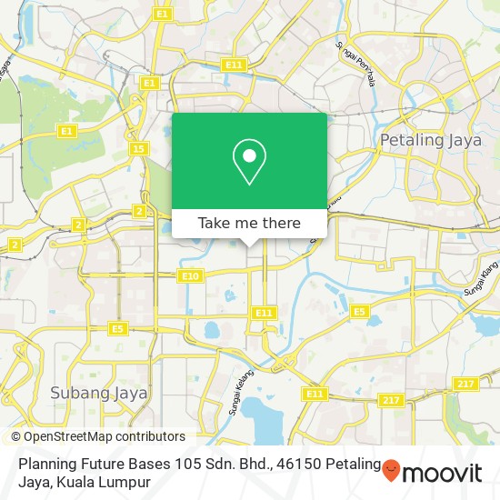 Planning Future Bases 105 Sdn. Bhd., 46150 Petaling Jaya map