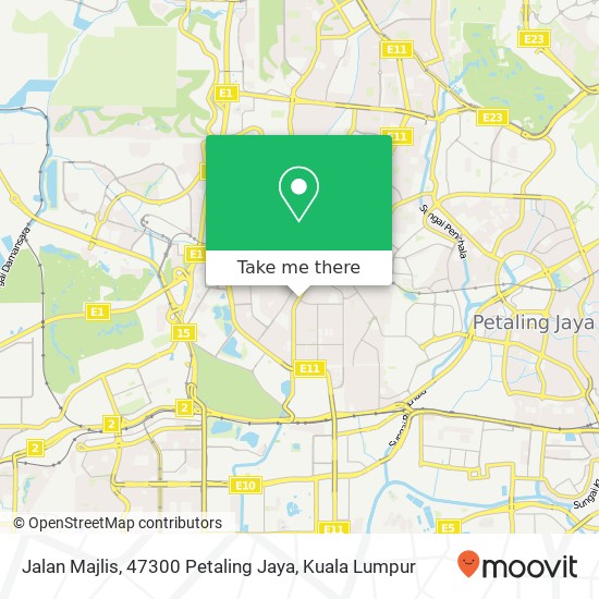 Peta Jalan Majlis, 47300 Petaling Jaya