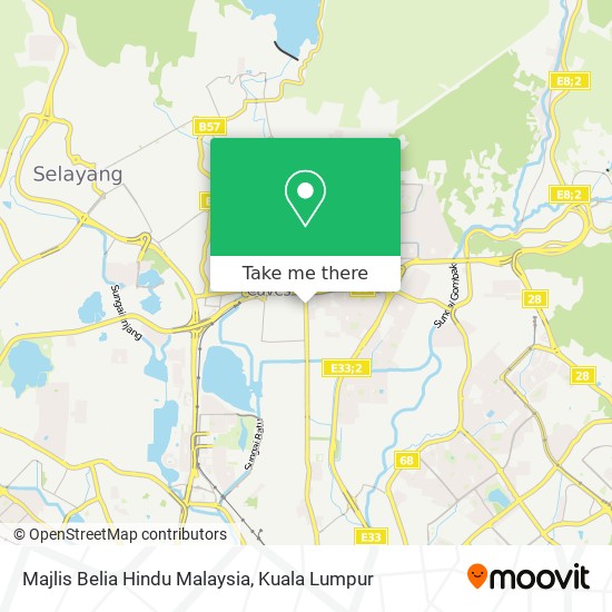 Peta Majlis Belia Hindu Malaysia