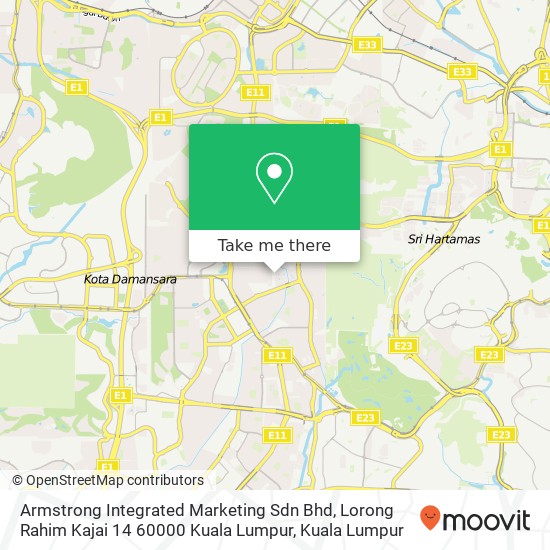 Armstrong Integrated Marketing Sdn Bhd, Lorong Rahim Kajai 14 60000 Kuala Lumpur map