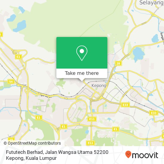 Fututech Berhad, Jalan Wangsa Utama 52200 Kepong map