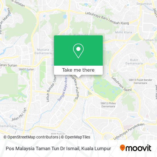 Pos Malaysia Taman Tun Dr Ismail map