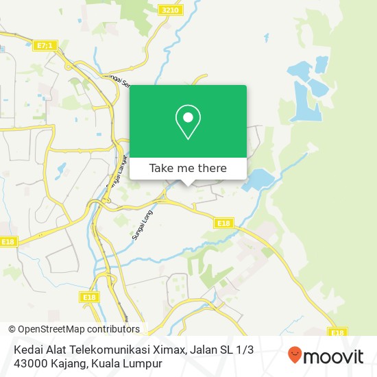 Kedai Alat Telekomunikasi Ximax, Jalan SL 1 / 3 43000 Kajang map