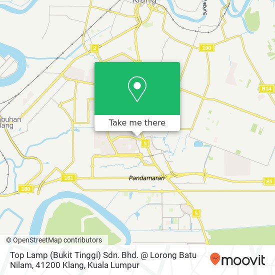 Peta Top Lamp (Bukit Tinggi) Sdn. Bhd. @ Lorong Batu Nilam, 41200 Klang