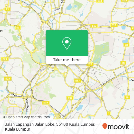 Peta Jalan Lapangan Jalan Loke, 55100 Kuala Lumpur