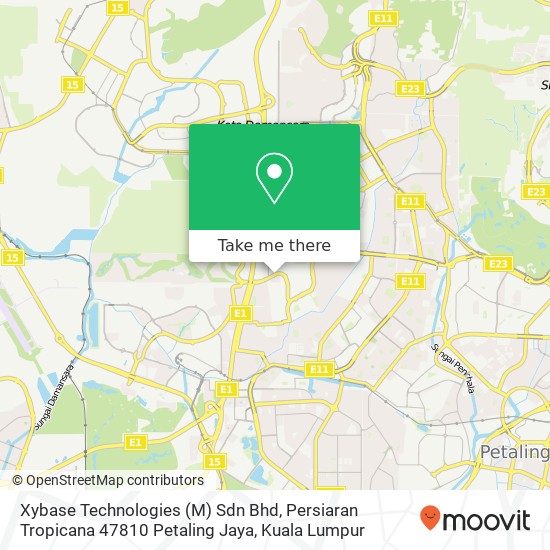 Xybase Technologies (M) Sdn Bhd, Persiaran Tropicana 47810 Petaling Jaya map