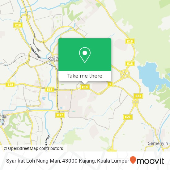 Peta Syarikat Loh Nung Man, 43000 Kajang