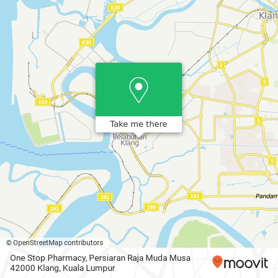 One Stop Pharmacy, Persiaran Raja Muda Musa 42000 Klang map