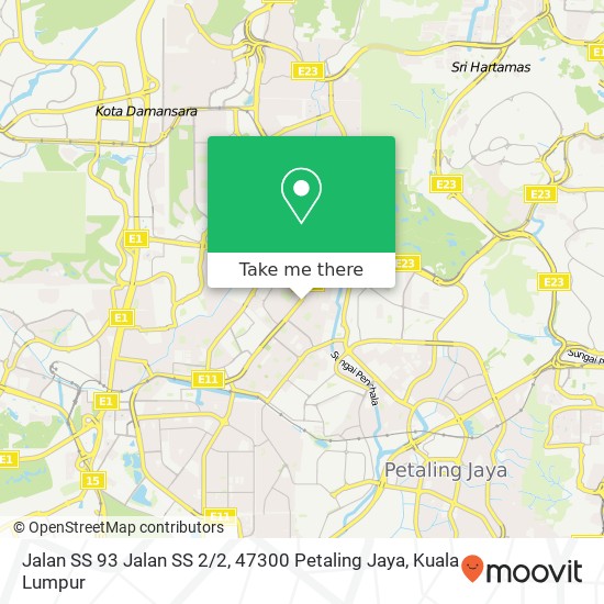 Peta Jalan SS 93 Jalan SS 2 / 2, 47300 Petaling Jaya