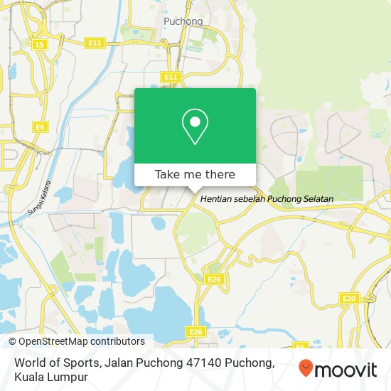 World of Sports, Jalan Puchong 47140 Puchong map