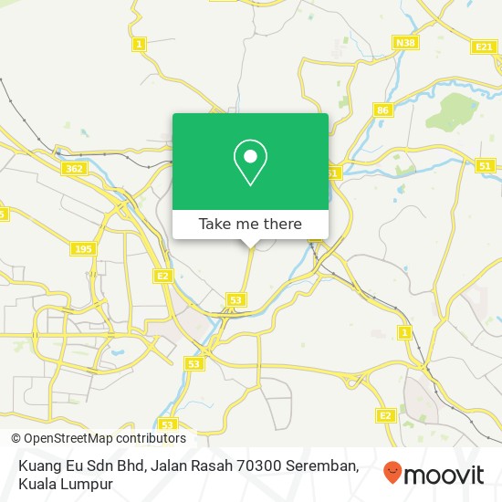 Kuang Eu Sdn Bhd, Jalan Rasah 70300 Seremban map