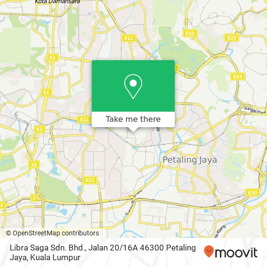 Libra Saga Sdn. Bhd., Jalan 20 / 16A 46300 Petaling Jaya map