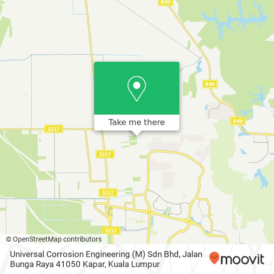 Universal Corrosion Engineering (M) Sdn Bhd, Jalan Bunga Raya 41050 Kapar map