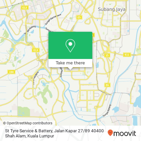 St Tyre Service & Battery, Jalan Kapar 27 / 89 40400 Shah Alam map