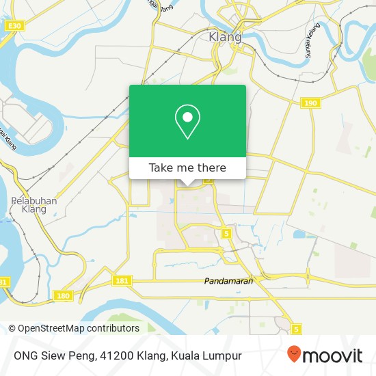 Peta ONG Siew Peng, 41200 Klang