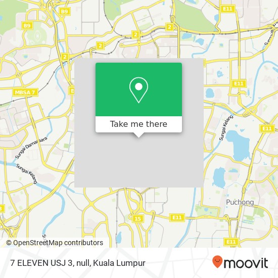 7 ELEVEN USJ 3, null map