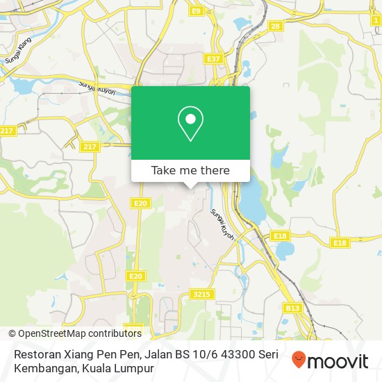 Restoran Xiang Pen Pen, Jalan BS 10 / 6 43300 Seri Kembangan map