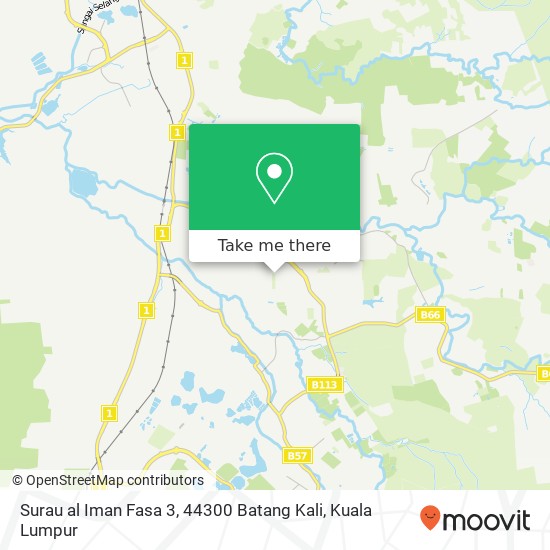 Peta Surau al Iman Fasa 3, 44300 Batang Kali