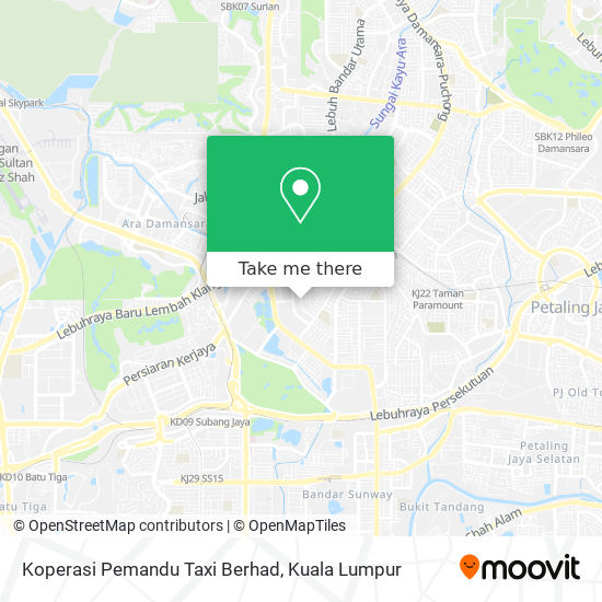 Koperasi Pemandu Taxi Berhad map