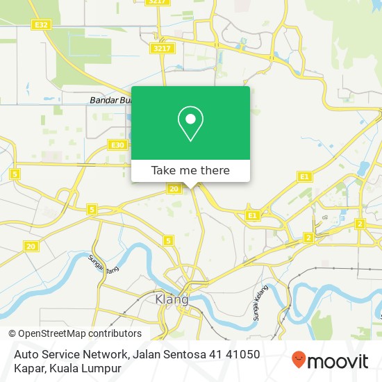 Peta Auto Service Network, Jalan Sentosa 41 41050 Kapar