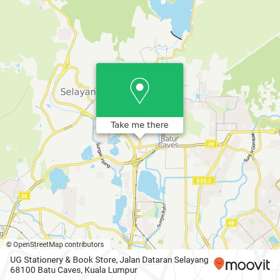 UG Stationery & Book Store, Jalan Dataran Selayang 68100 Batu Caves map