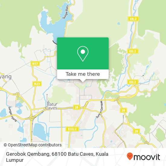 Peta Gerobok Qembang, 68100 Batu Caves