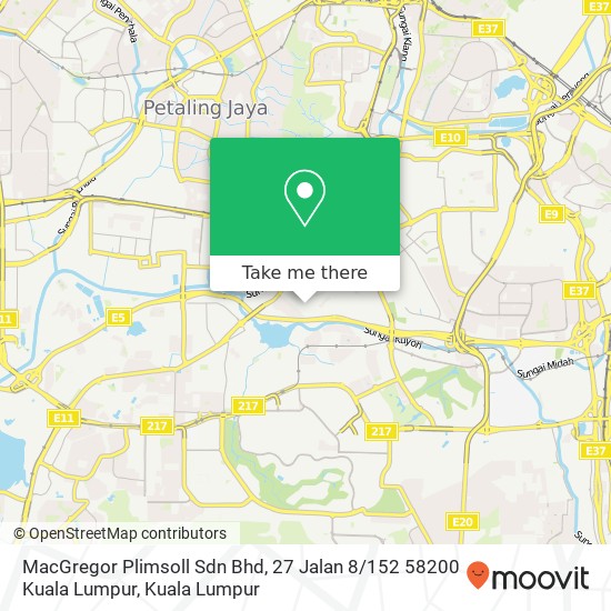 MacGregor Plimsoll Sdn Bhd, 27 Jalan 8 / 152 58200 Kuala Lumpur map