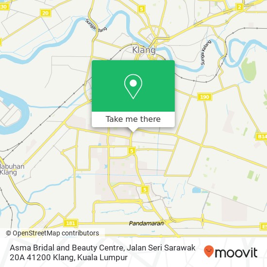 Peta Asma Bridal and Beauty Centre, Jalan Seri Sarawak 20A 41200 Klang