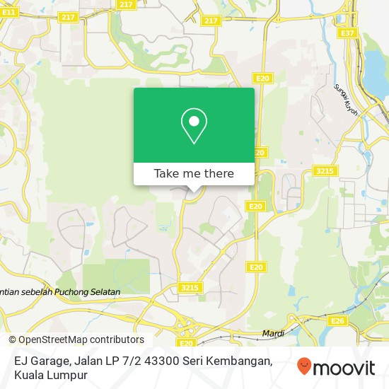 EJ Garage, Jalan LP 7 / 2 43300 Seri Kembangan map