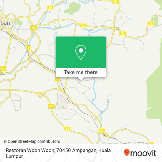 Restoran Woon Woon, 70450 Ampangan map