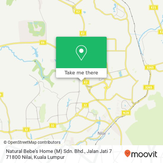 Natural Bebe's Home (M) Sdn. Bhd., Jalan Jati 7 71800 Nilai map