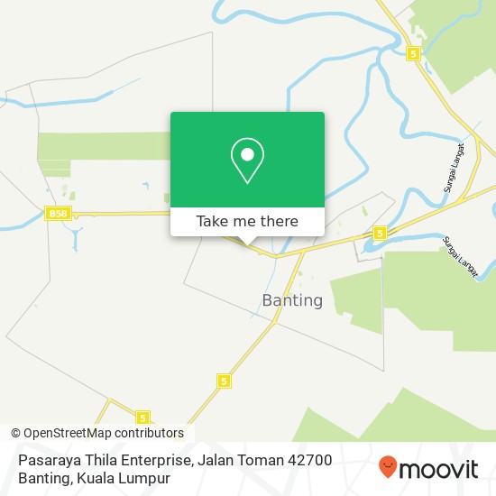 Peta Pasaraya Thila Enterprise, Jalan Toman 42700 Banting