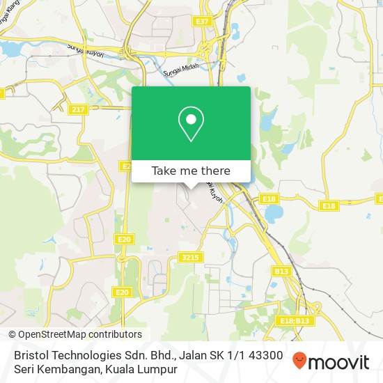 Bristol Technologies Sdn. Bhd., Jalan SK 1 / 1 43300 Seri Kembangan map