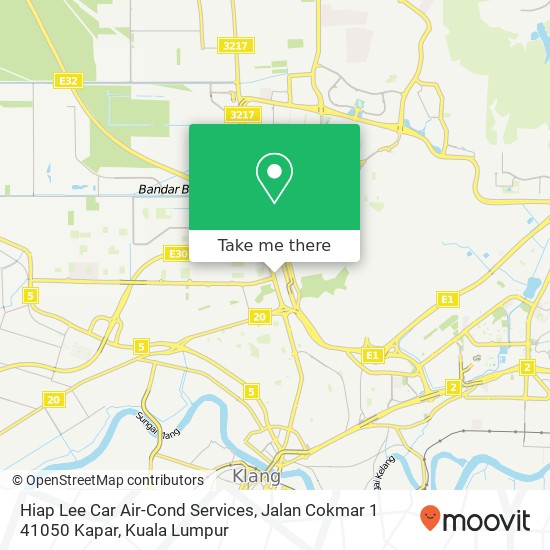 Hiap Lee Car Air-Cond Services, Jalan Cokmar 1 41050 Kapar map