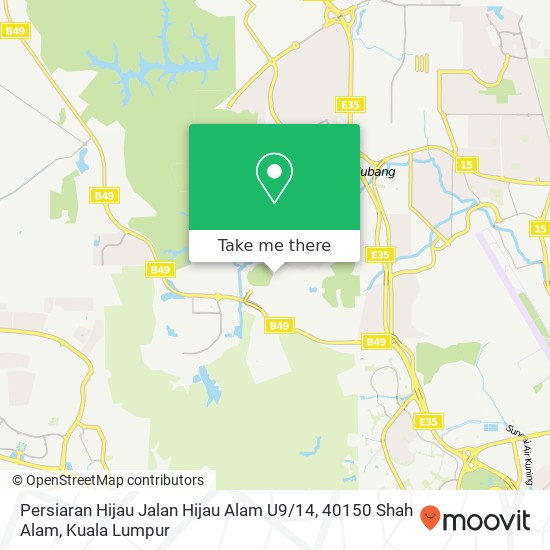 Persiaran Hijau Jalan Hijau Alam U9 / 14, 40150 Shah Alam map