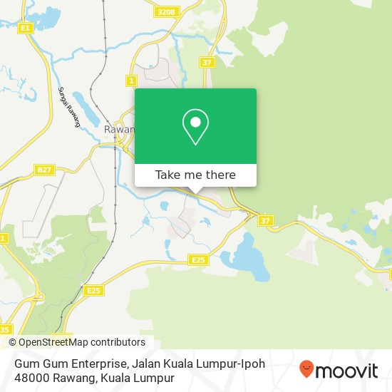 Peta Gum Gum Enterprise, Jalan Kuala Lumpur-Ipoh 48000 Rawang