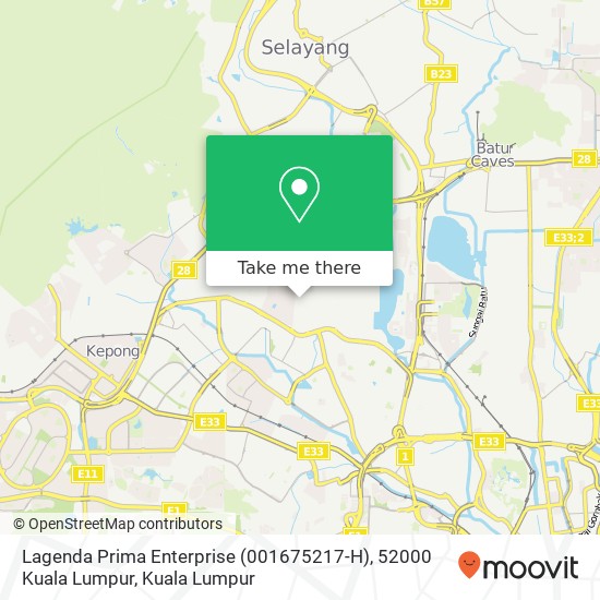 Lagenda Prima Enterprise (001675217-H), 52000 Kuala Lumpur map